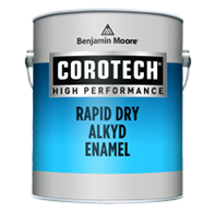A can of corotech high performance rapid dry alkyd enamel.