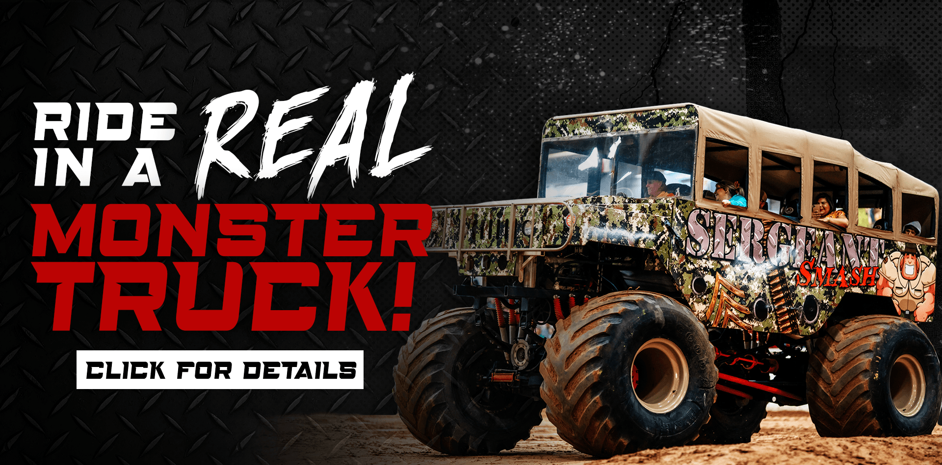 Ride in a real monster truck graphic