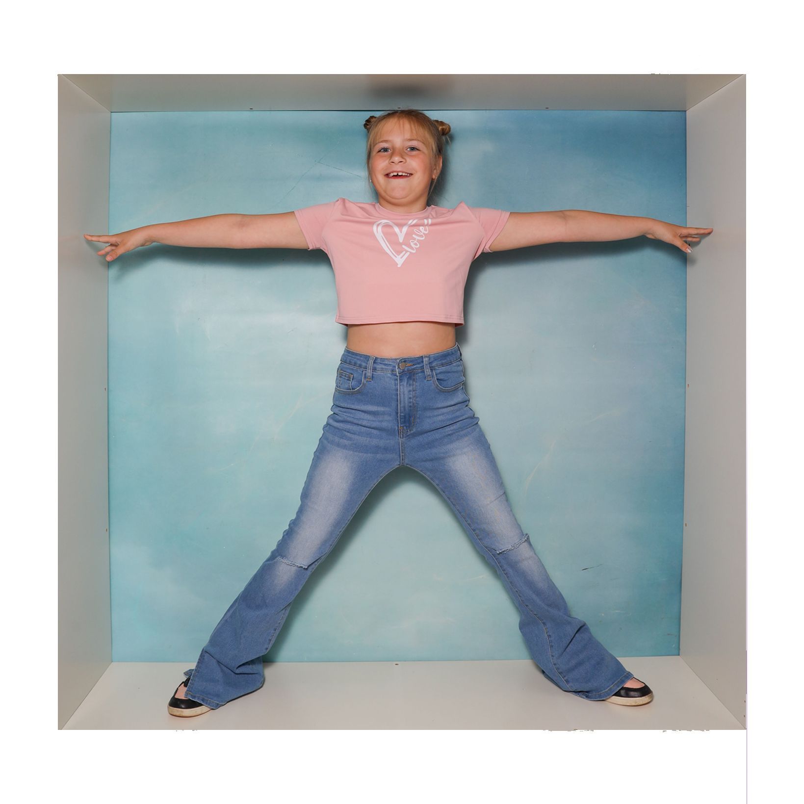 in the box op de foto, in the box, grappige fotoshoot, andere fotoshoot, lol, lachen, teleuk