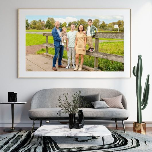 familiefoto aan de muur