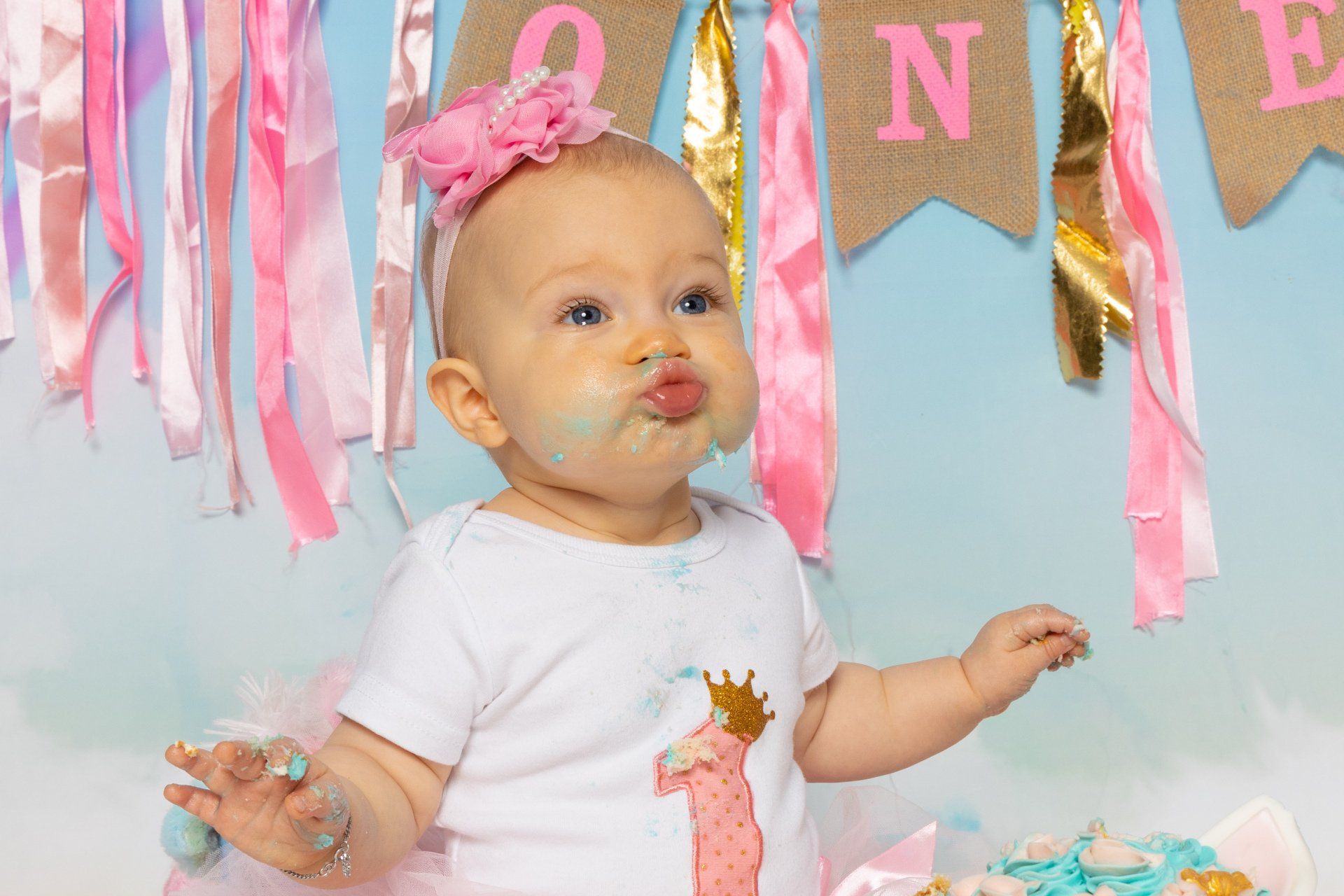 Cakesmash fotoshoot Tiel, roze, prinses thema