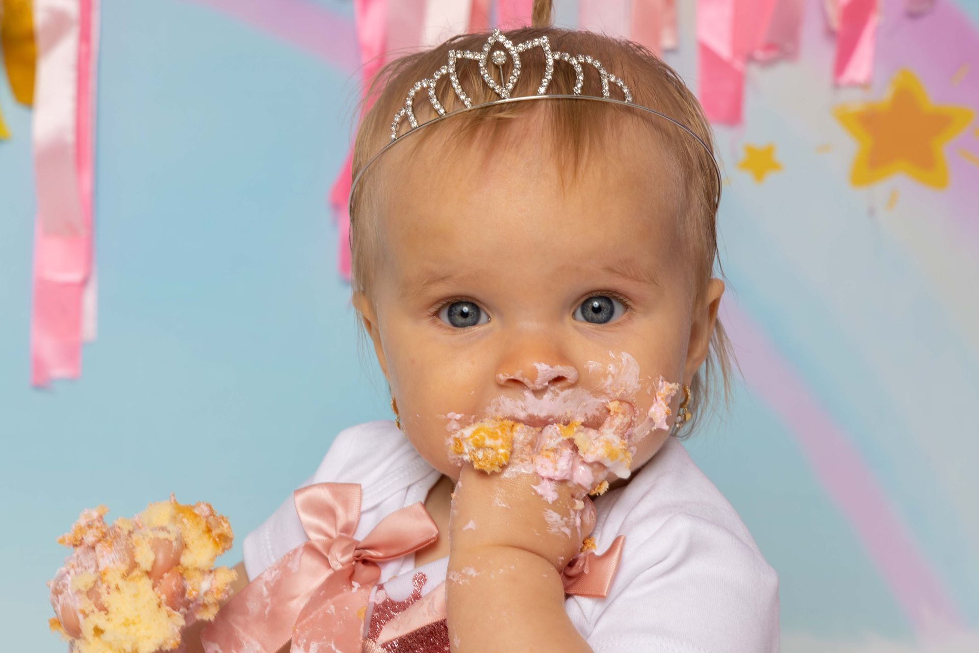 Cakesmash fotoshoot Tiel, roze, prinses thema