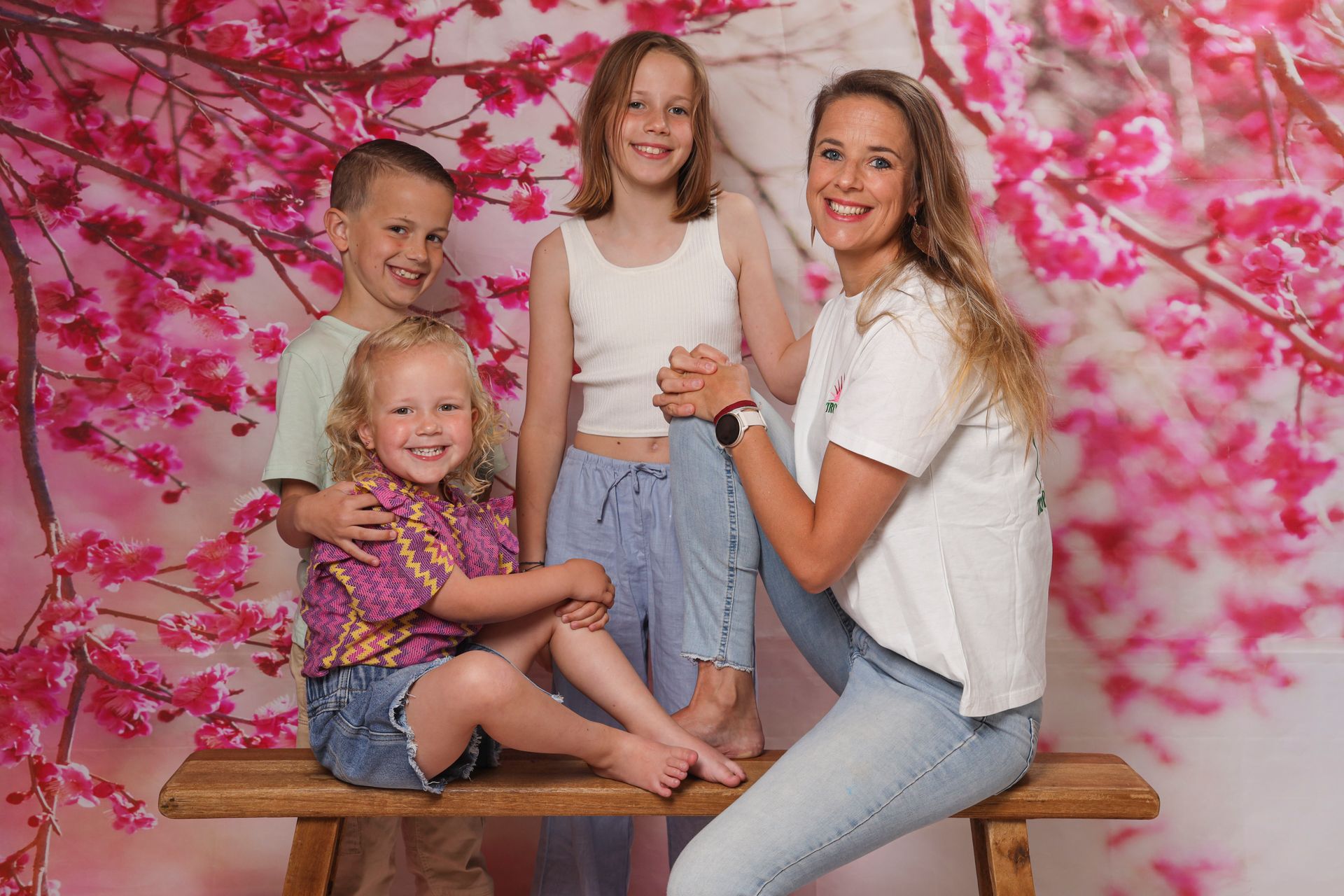 kinderen op de foto, gezin op de foto, binnenfoto
