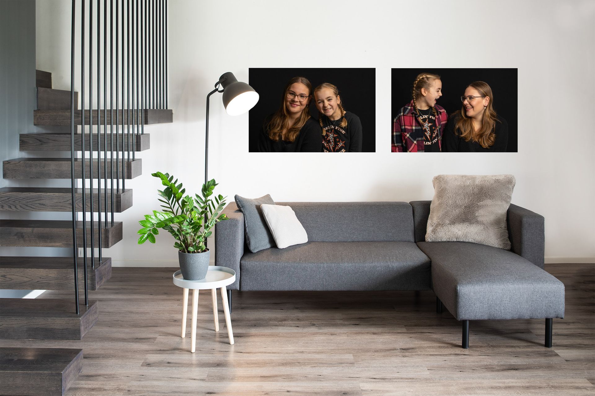 zussen foto aan de muur