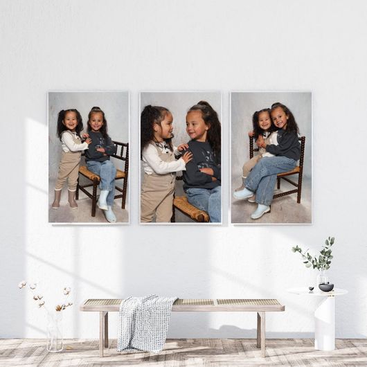 schoolfoto aan de muur