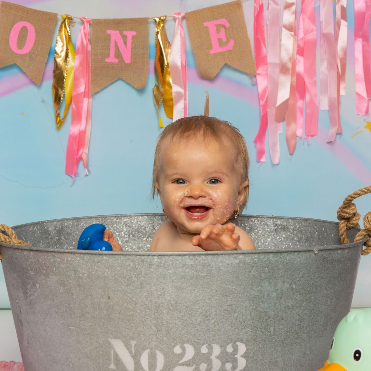 Cakesmash fotoshoot Tiel, roze, prinses thema