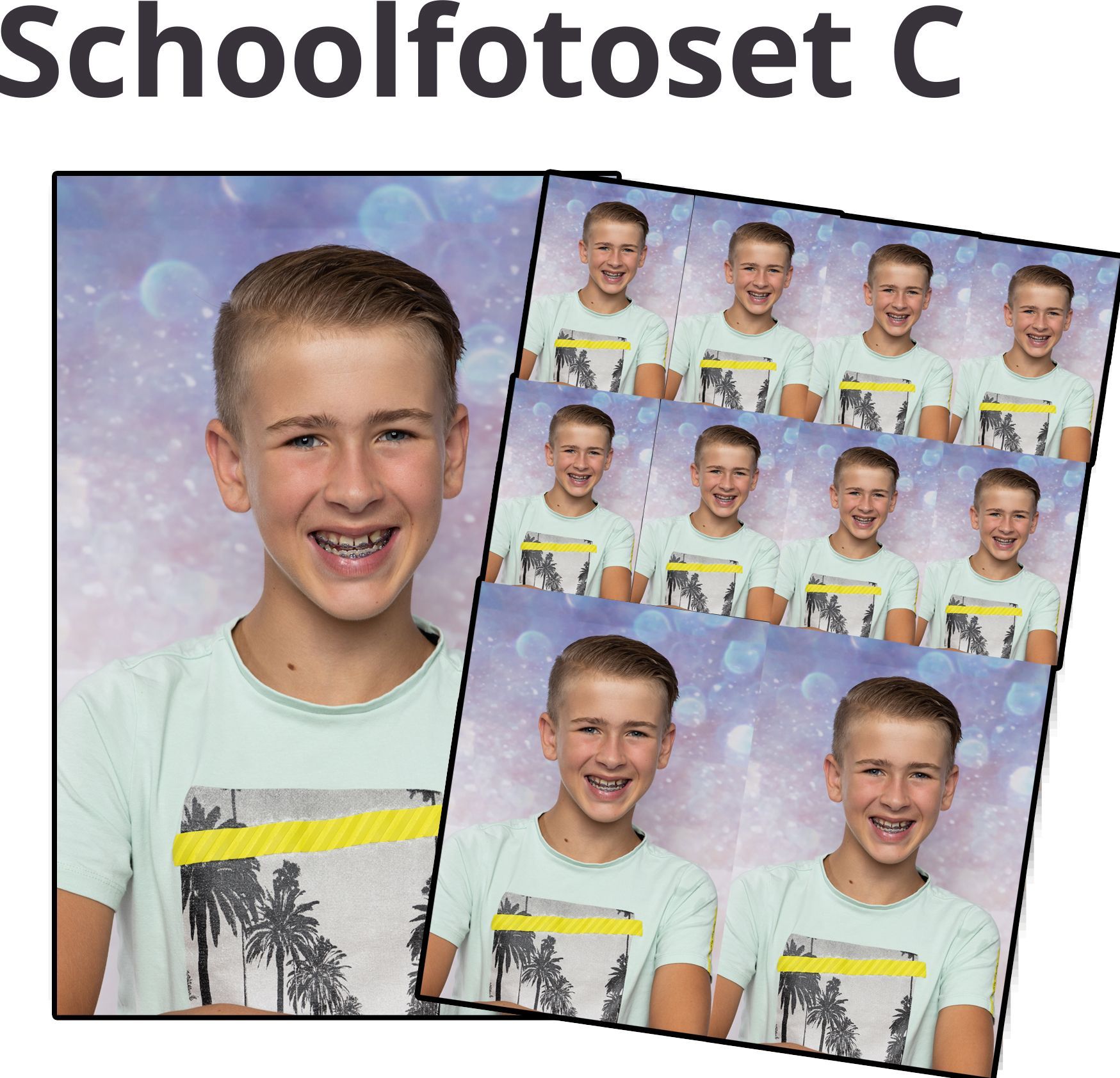 schoolfoto set met foto's