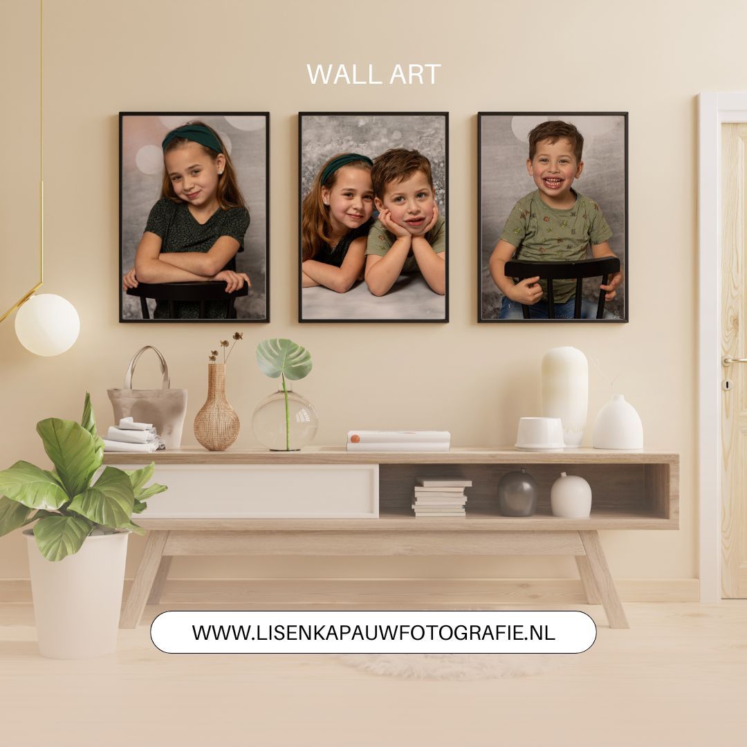 kinderfoto aan de muur