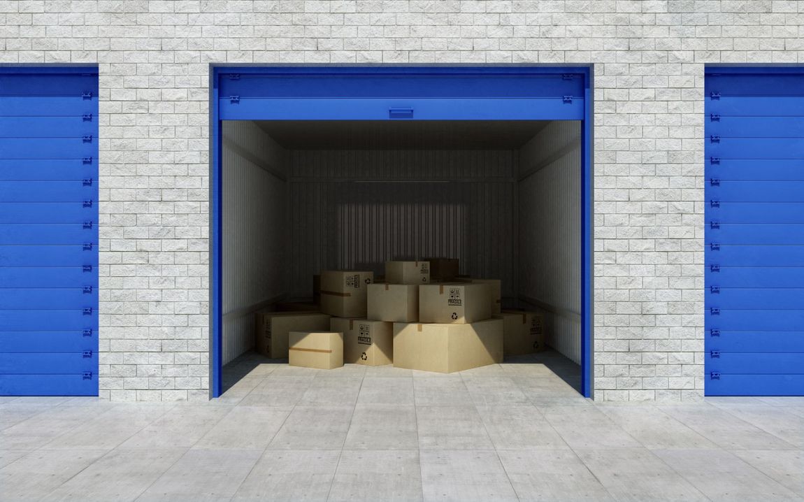 Boxes stored in a storage unit