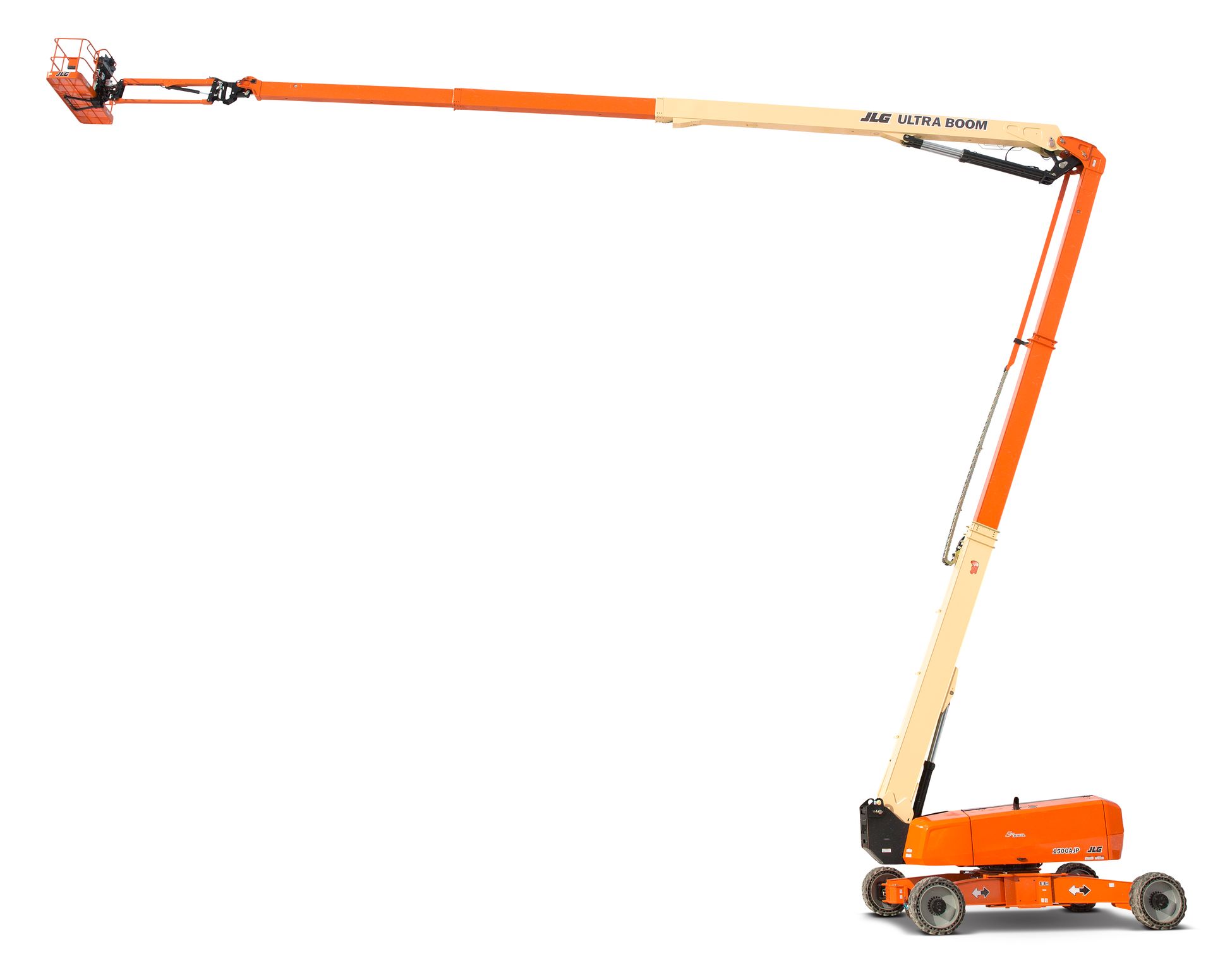 A jlg aerial lift is shown on a white background.