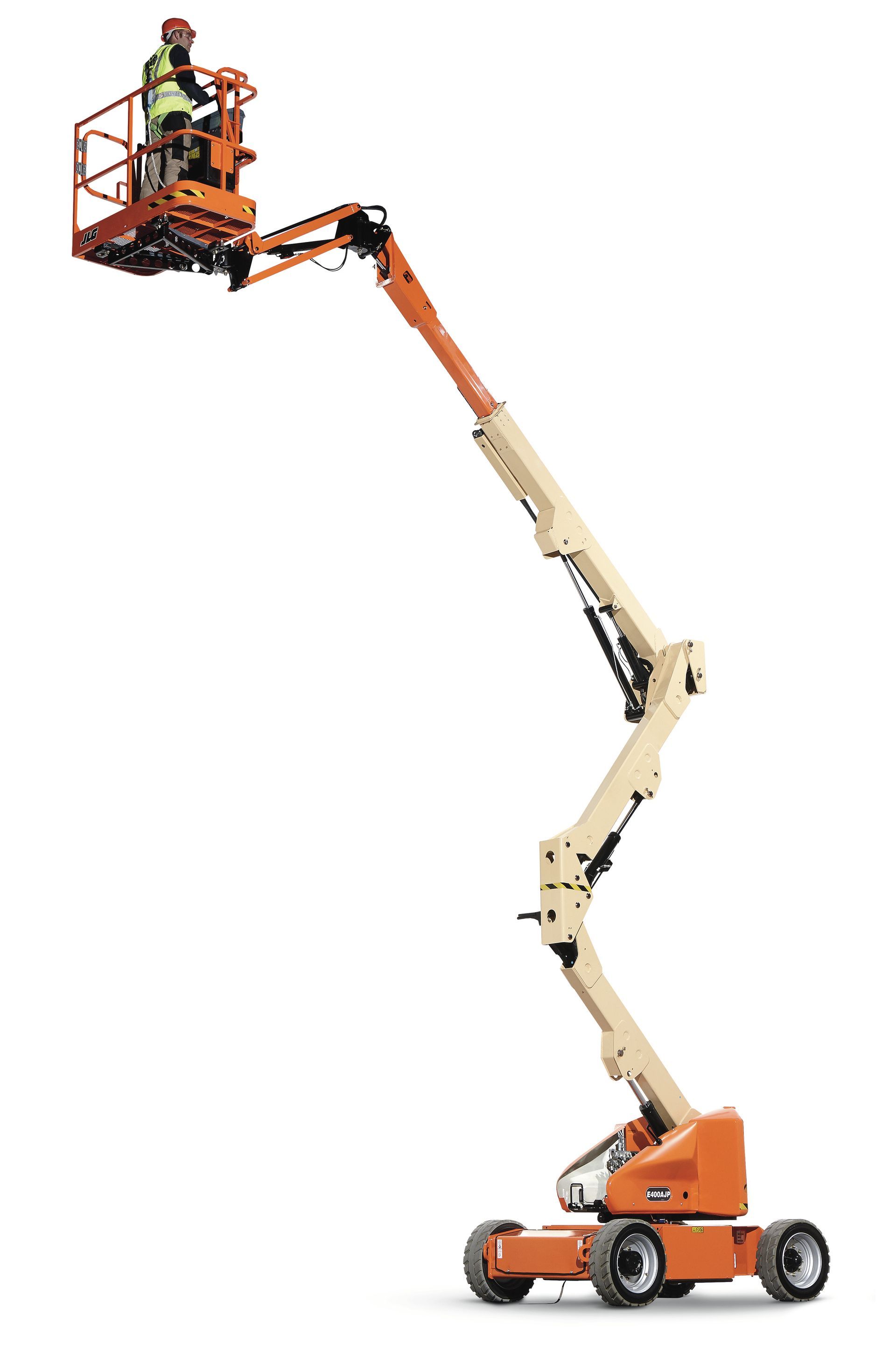 A jlg aerial lift is shown on a white background.