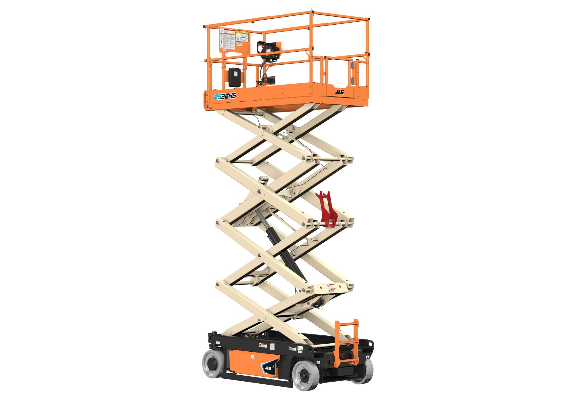 A jlg aerial lift is shown on a white background.