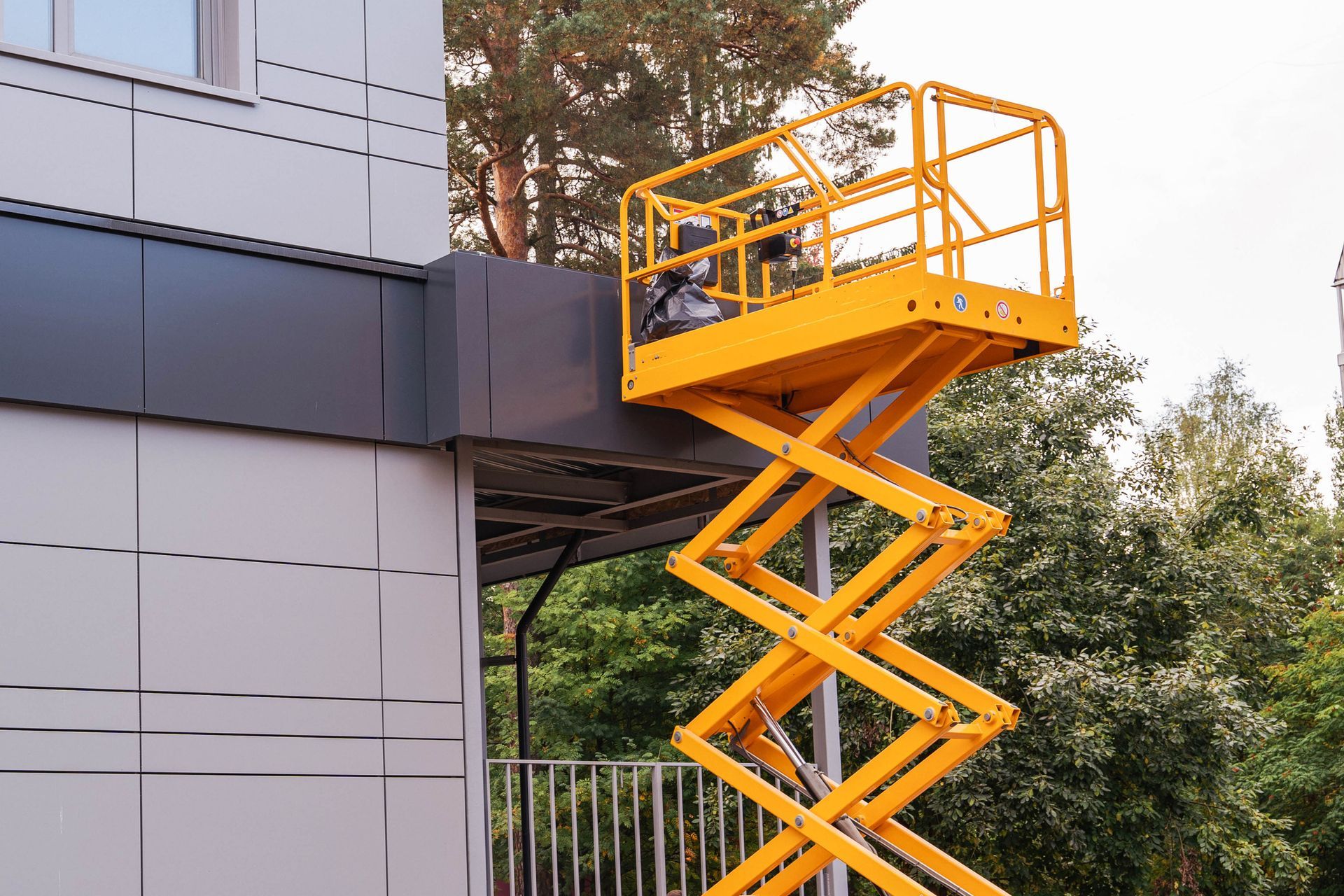 Construction scissor lift.