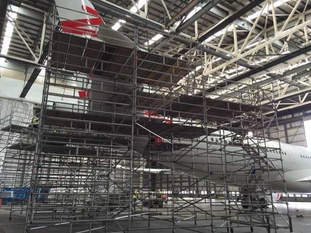 Scaffolding Around the Plane| Melbourne, Vic