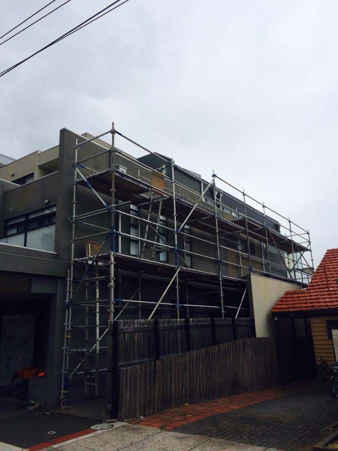Scaffolding and Facade of an Office Building Under Construction | Melbourne, Vic