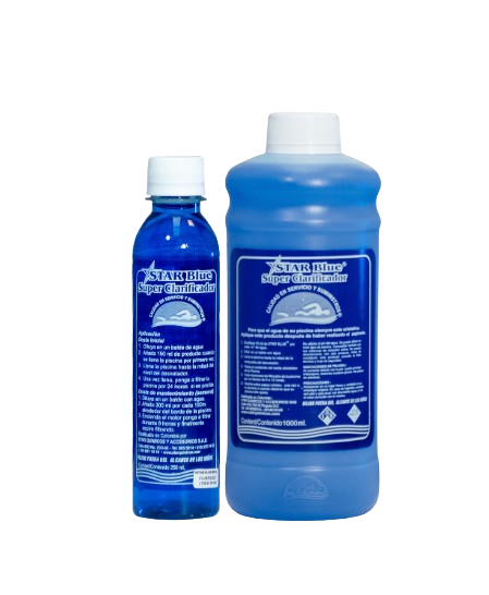 Star Blue Star Químicos, clarificador para mejorar la transparencia del agua de piscina.
