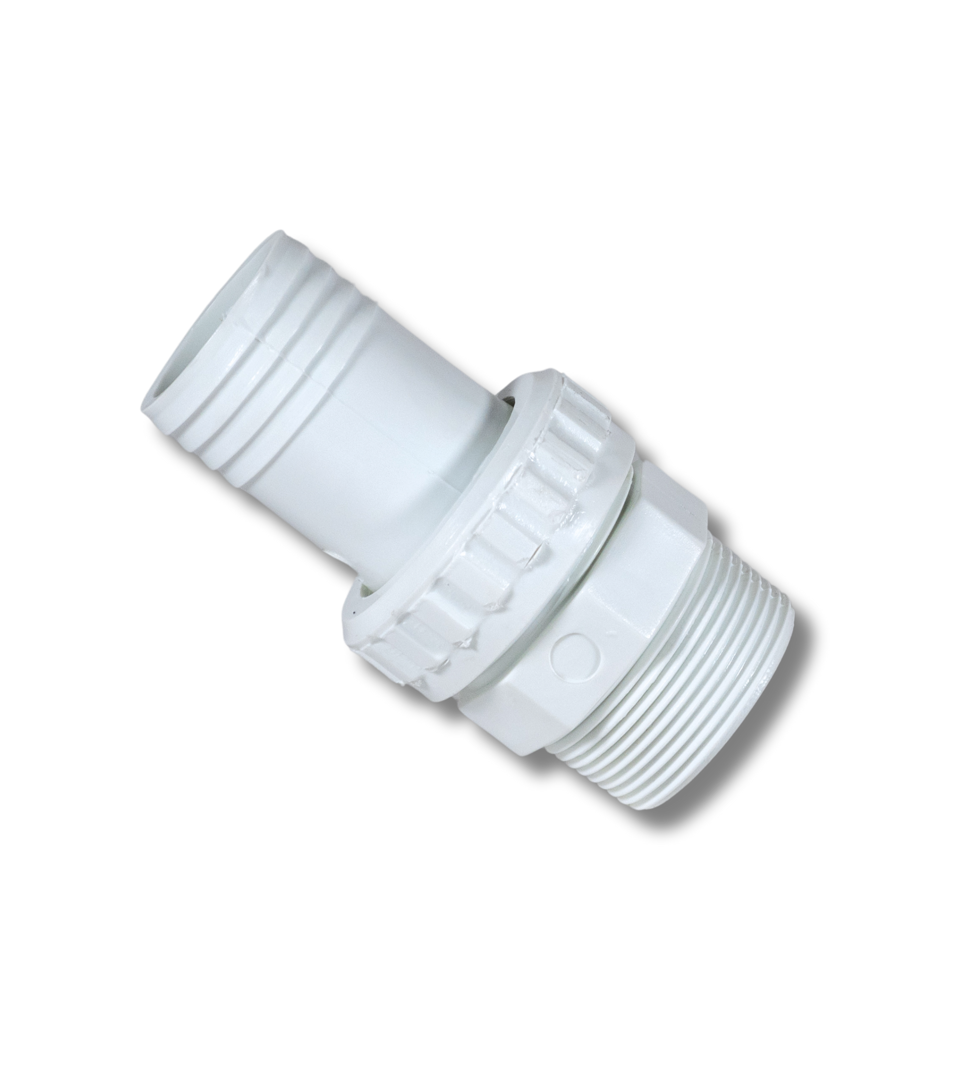 Acople de manguera para piscina Star Químicos, conector para equipos y sistemas de limpieza.