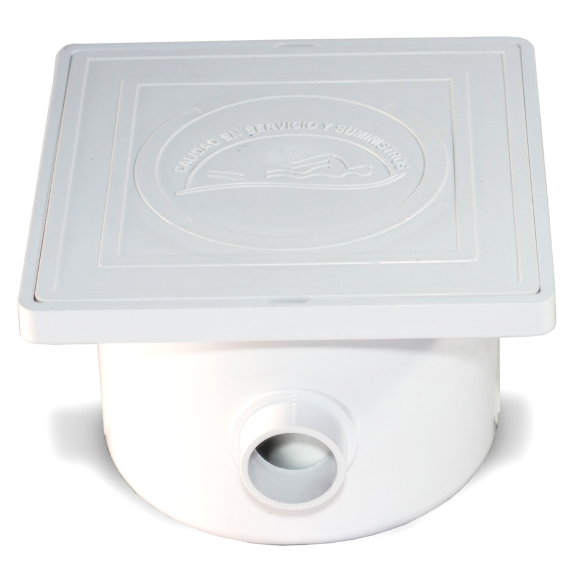 Caja de andén cuadrada para piscinas de Star Químicos. Protege válvulas y conexiones en sistemas hidráulicos.