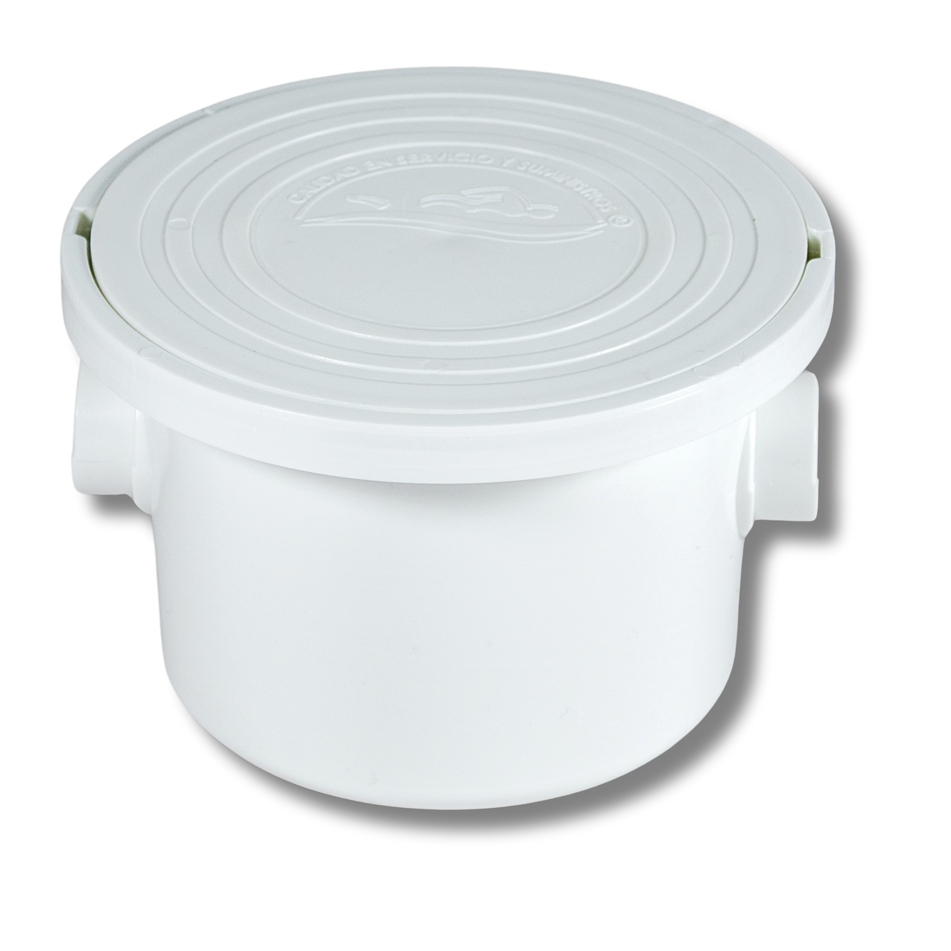 Caja de andén redonda para piscinas de Star Químicos. Protege conexiones y válvulas en sistemas hidráulicos.