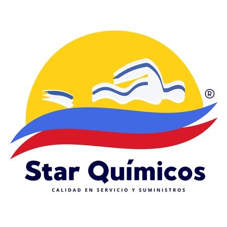 Logo principal de Star Químicos en color azul, especialistas en productos y accesorios para piscinas en Colombia.