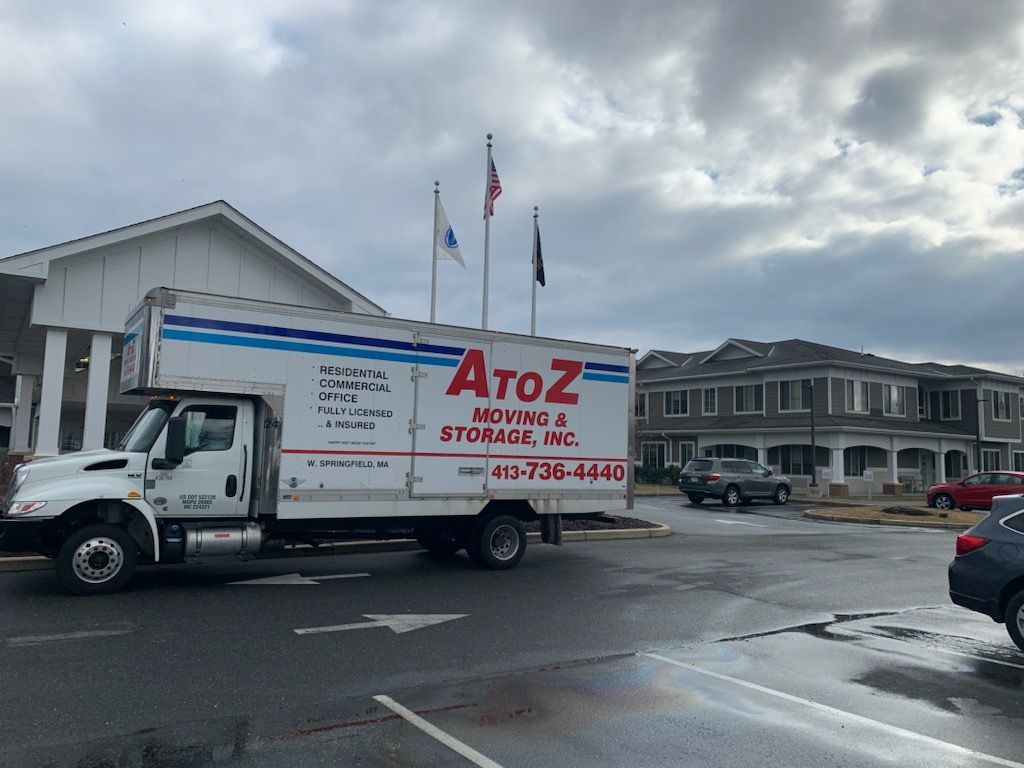 Moving Truck in Parking Lot | West Springfield, MA | A to Z Moving & Storage