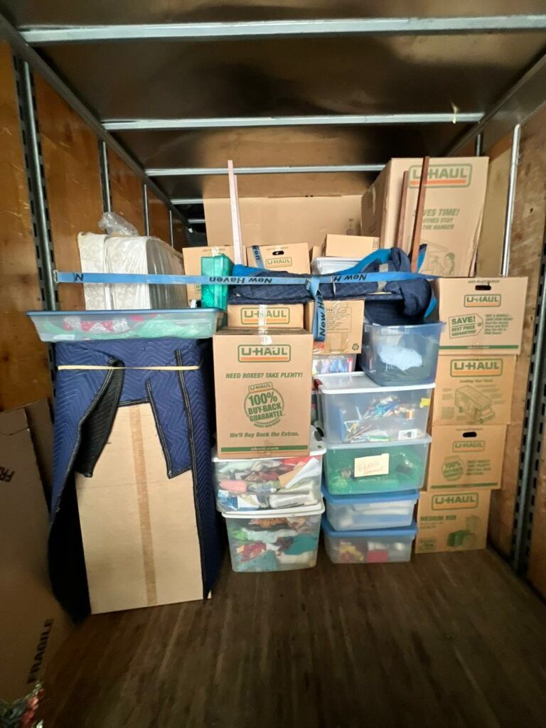 Moving Truck Filled with Boxes and Bins | West Springfield, MA | A to Z Moving & Storage