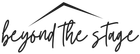 A black and white logo for beyond the stage with a roof.