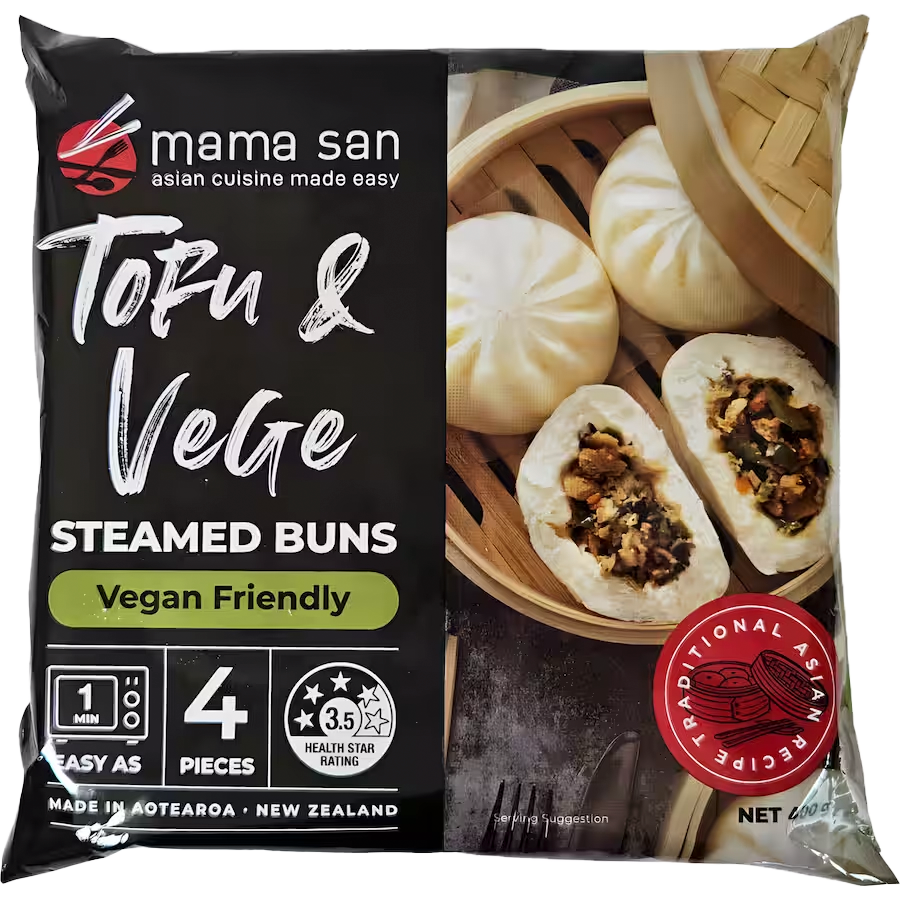 mama san Frozen Steamed Buns Tofu & Vege