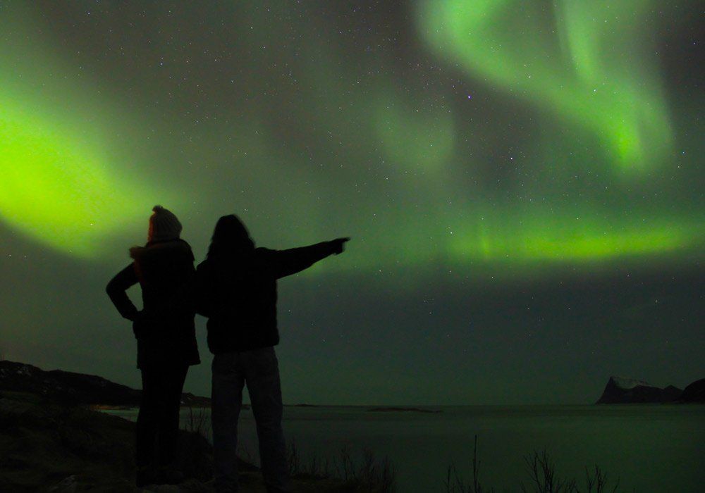 watching the northern lights