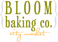 The logo for bloom baking co. city market