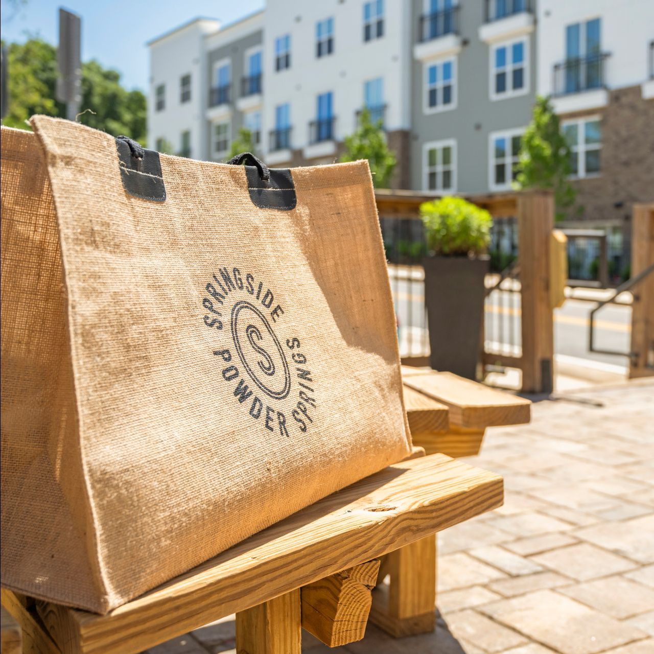 A brown bag with the word powder on it