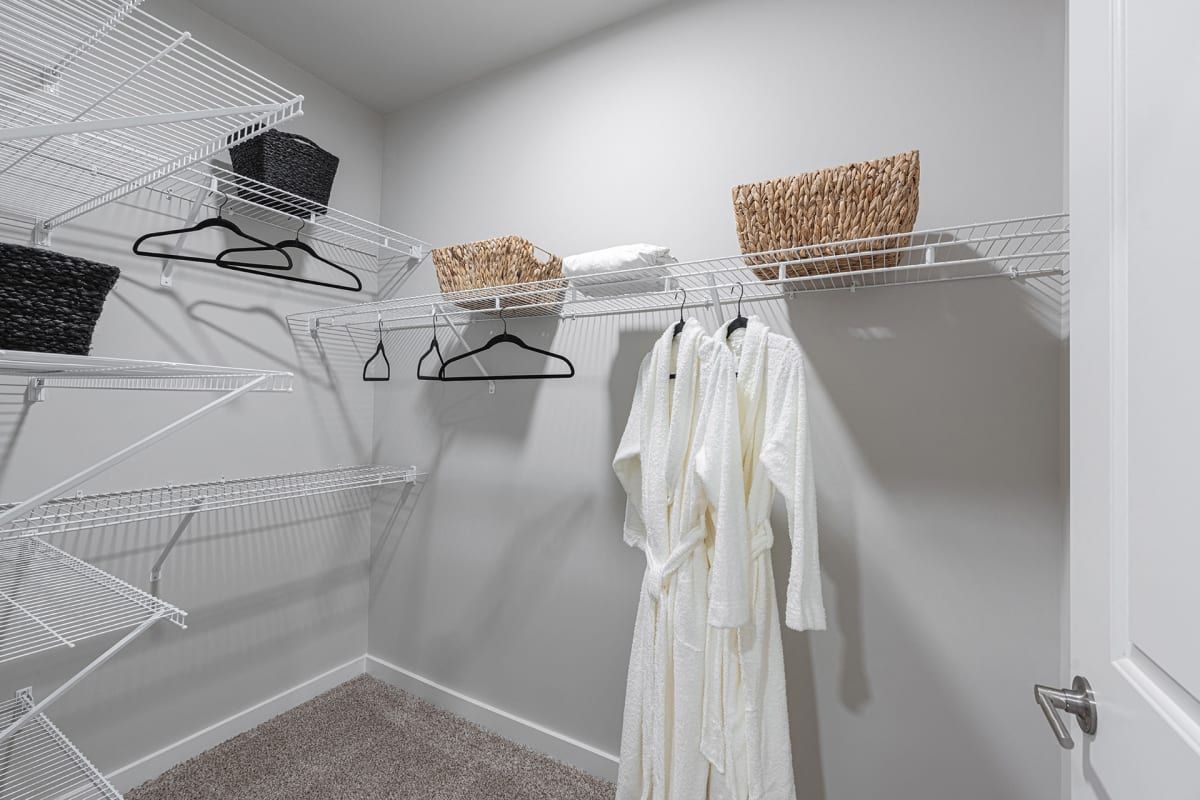 Walk-in closet at SpringSide in Powder Springs, GA.