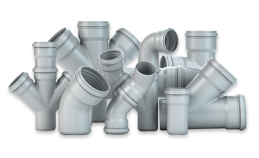 collection of different sized water drain pipes