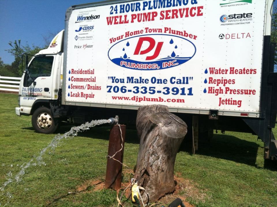 D & J Plumbing services van