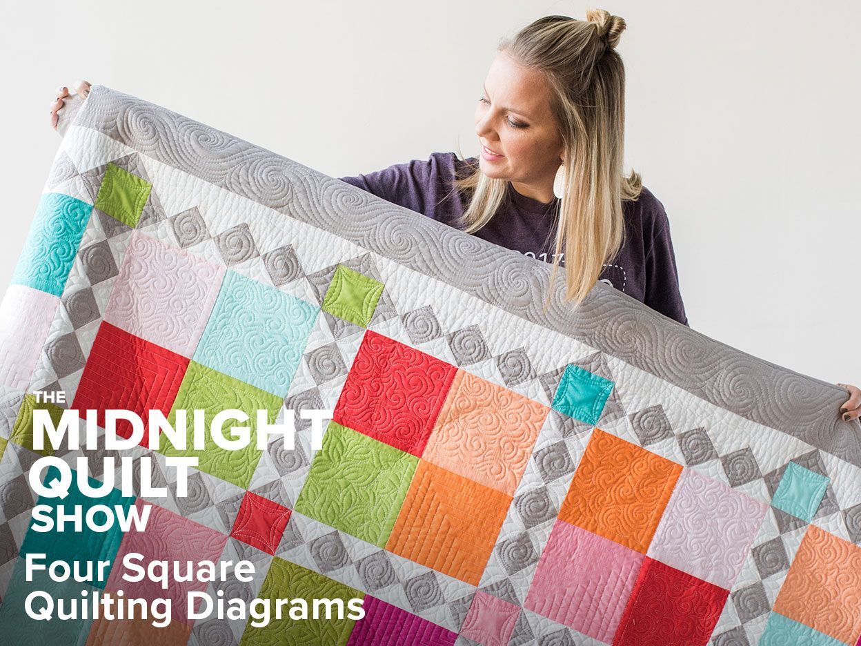 Midnight Quilt Show Youtube Thumbnail Angela Walters Four Square