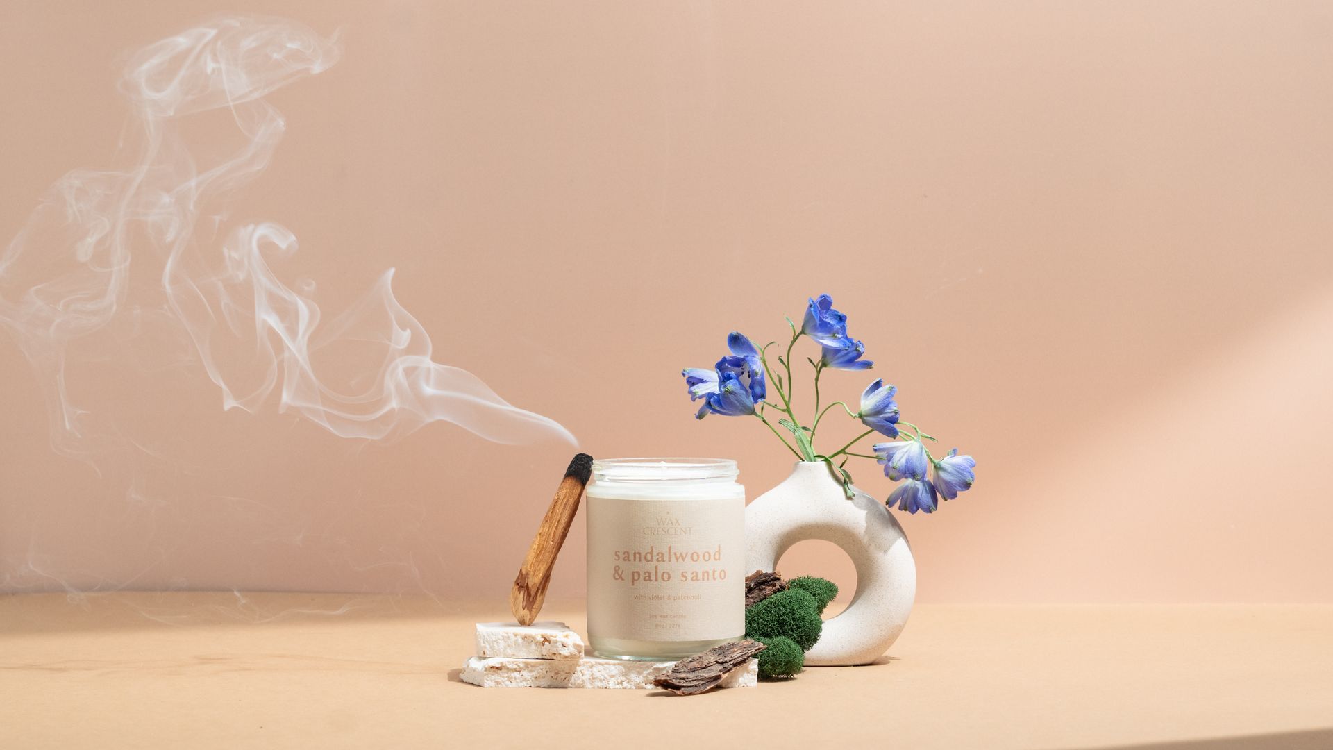 Wax Crescent Palo Santo Candle