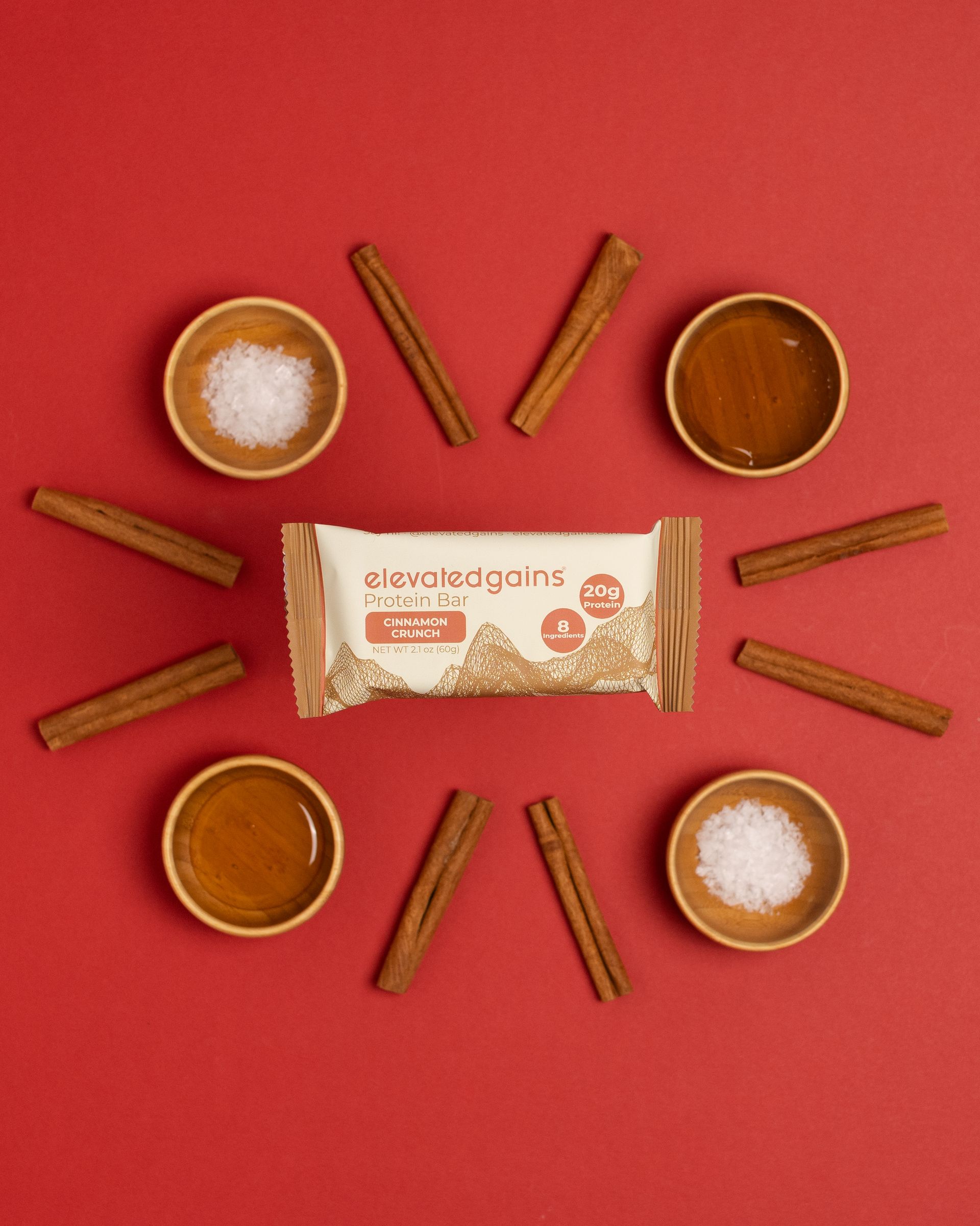 Elevated Gains Cinnamon Crunch Protein Bar