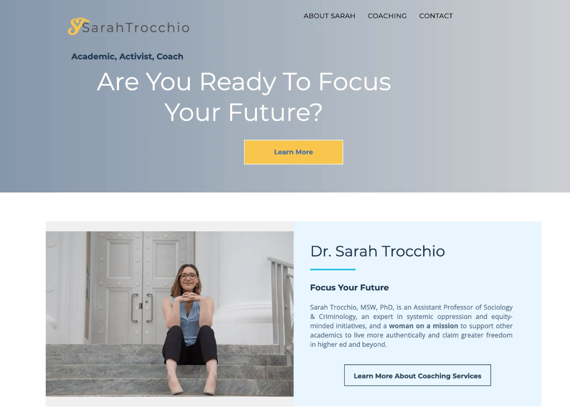 A screenshot of a website that says are you ready to focus your future