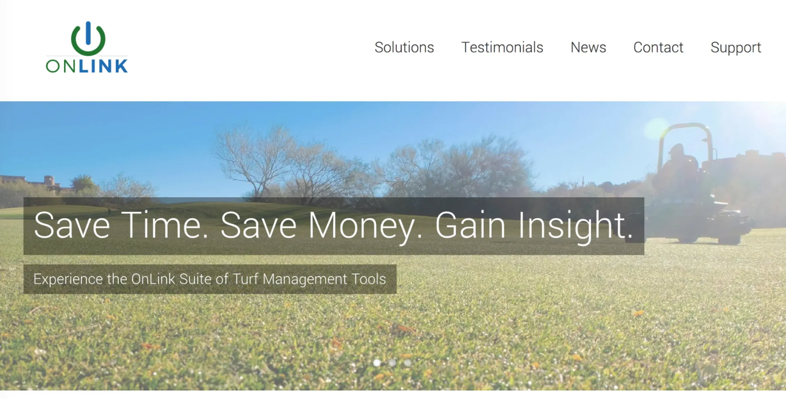 A screenshot of a website that says save time save money gain insight.