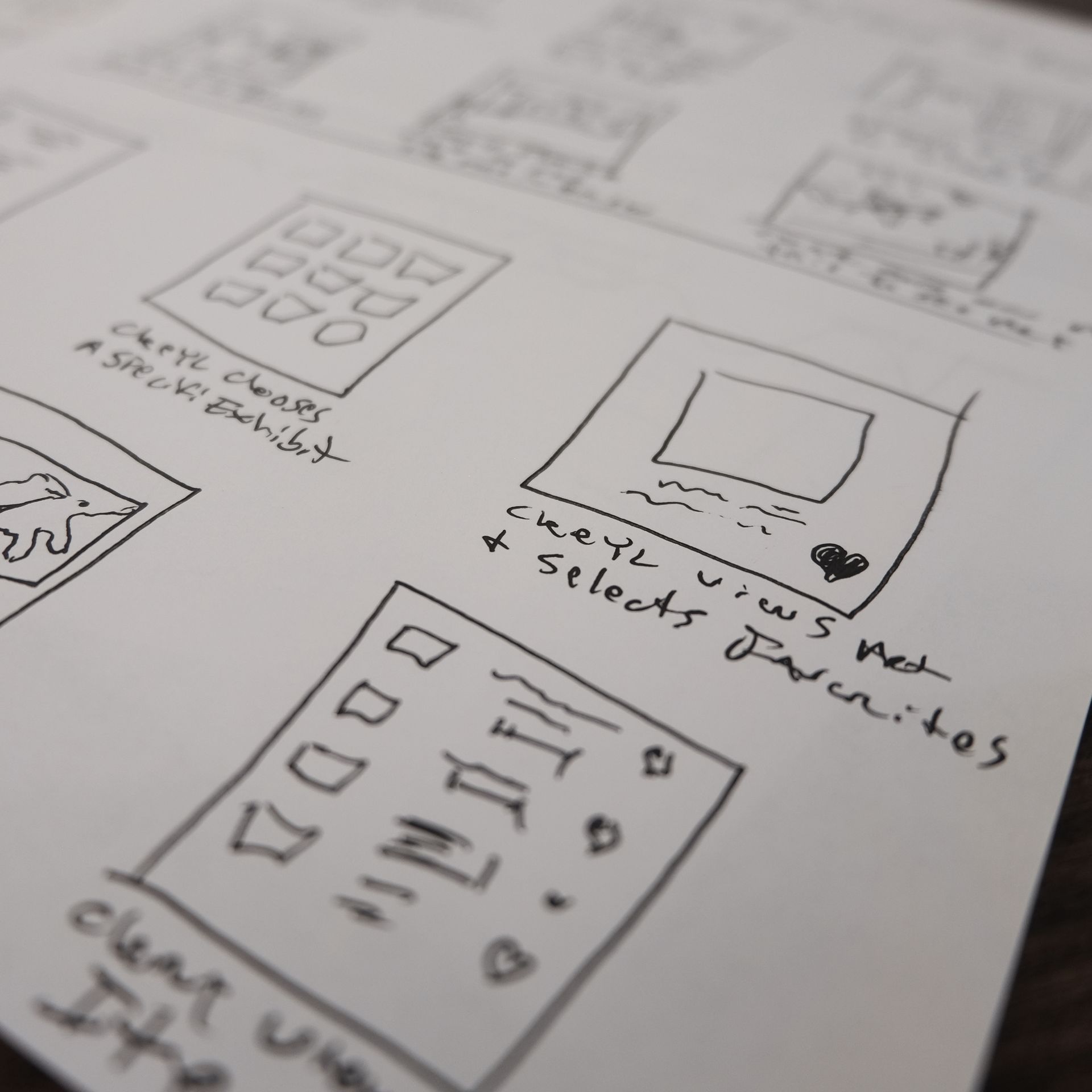 A piece of paper with drawings on it 