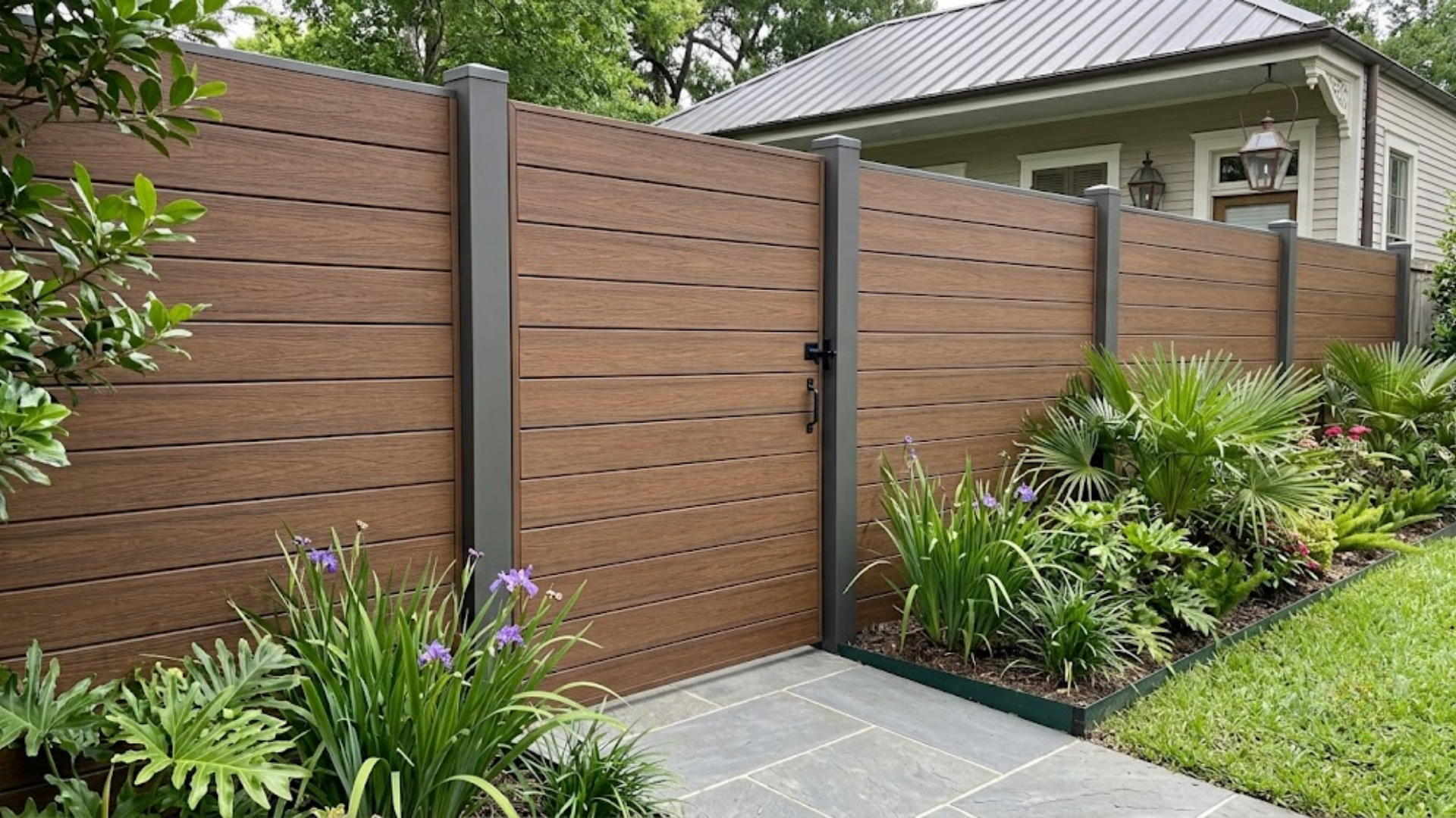 custom fence design New Orleans home