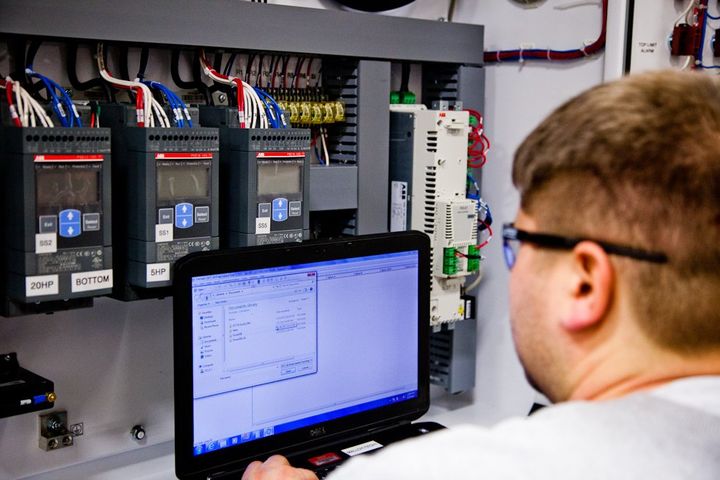 man working on computer