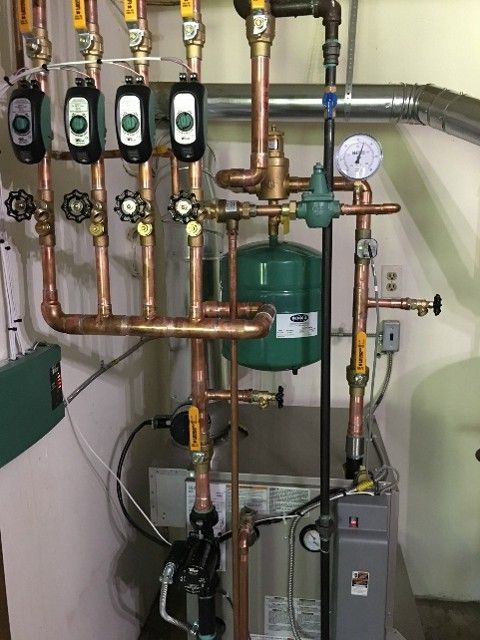 A boiler installed in a home.