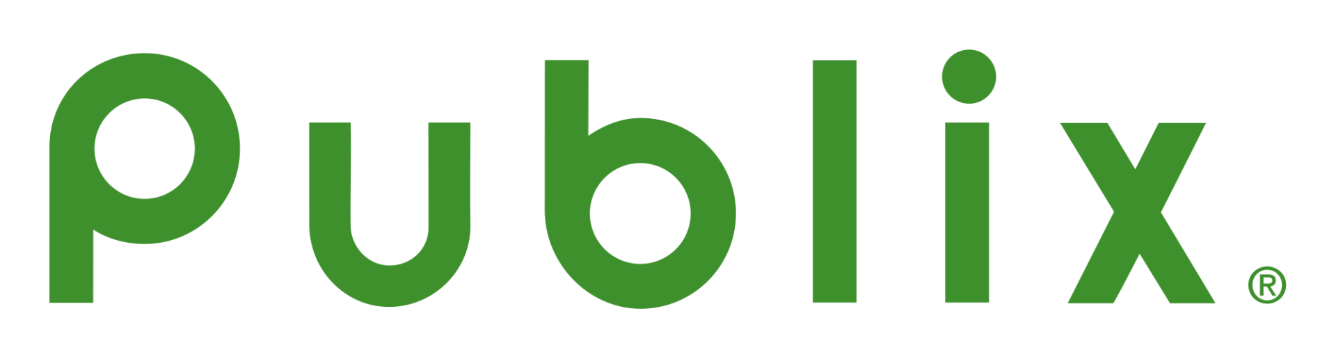The word publix is written in green letters on a white background.