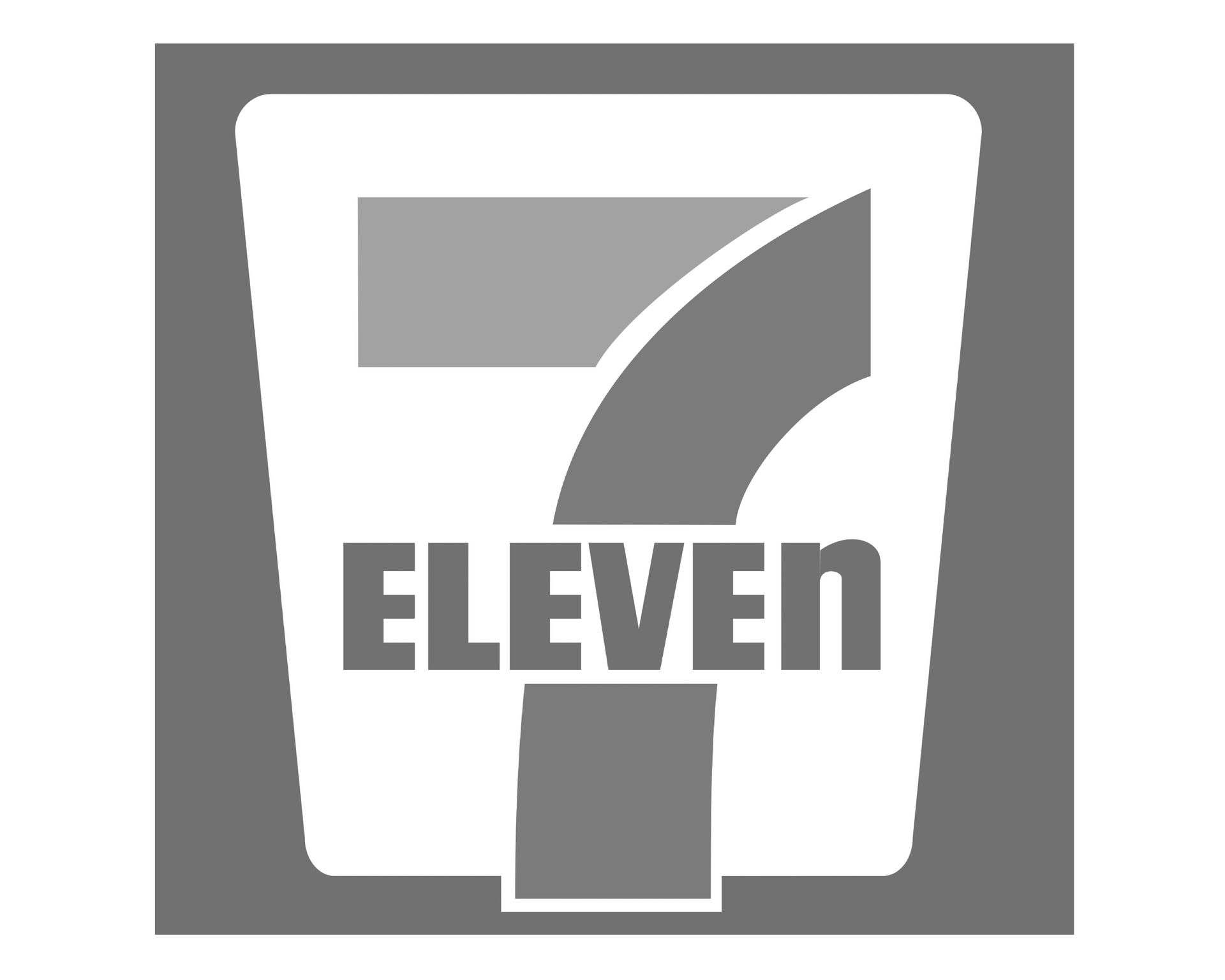 A 7 eleven logo on a green background