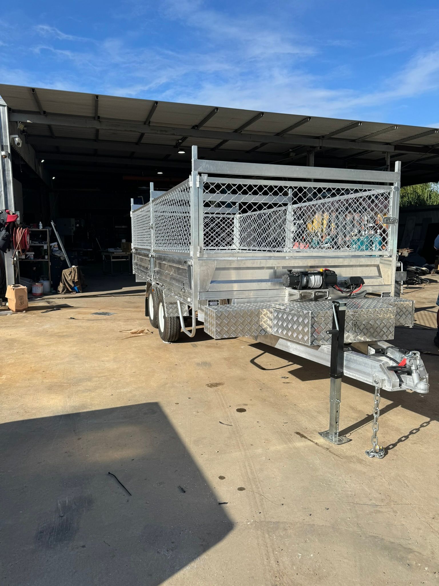 Aluminum Utility Trailer With Diamond Plate Floor — Rod's Engineering & Lifetime Trailers in Bli Bli, QLD