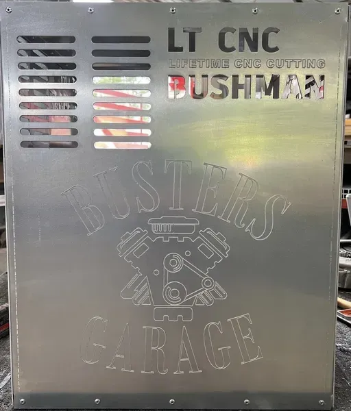 Metal Panel Etched With LT CNC — Rod's Engineering & Lifetime Trailers in Bli Bli, QLD