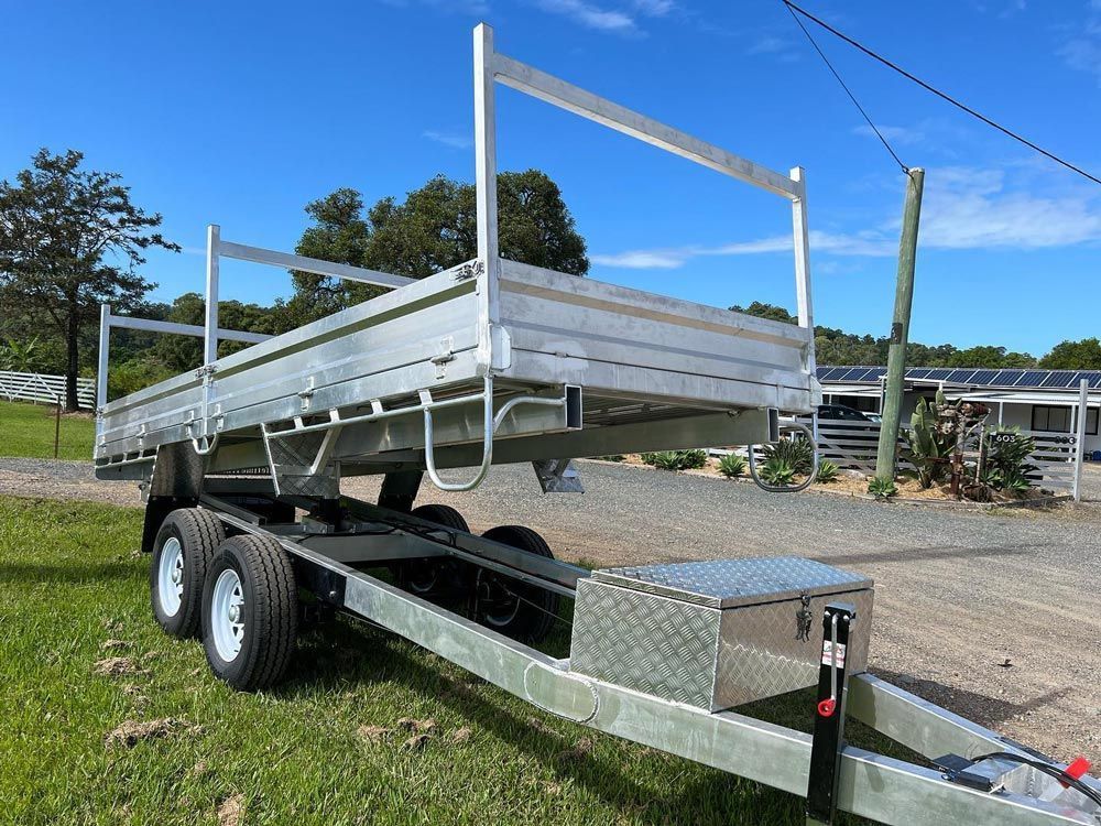 Aluminum Flatbed Trailer With Side Rails — Rod's Engineering & Lifetime Trailers in Bli Bli, QLD