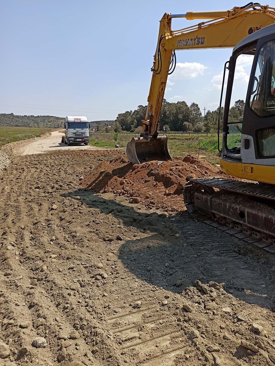 lavori di spianamento stradale