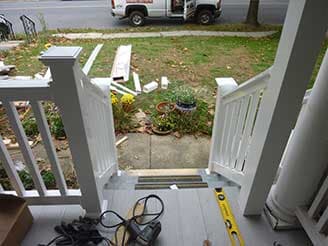 Stairs of the Front Porch — Interior Remodel in Lancaster, PA